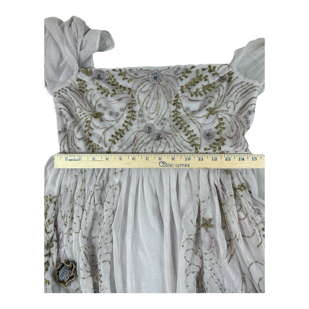 Anthropologie Dusty Lavender Embroidered Maxi Dress - Picture 12 of 12